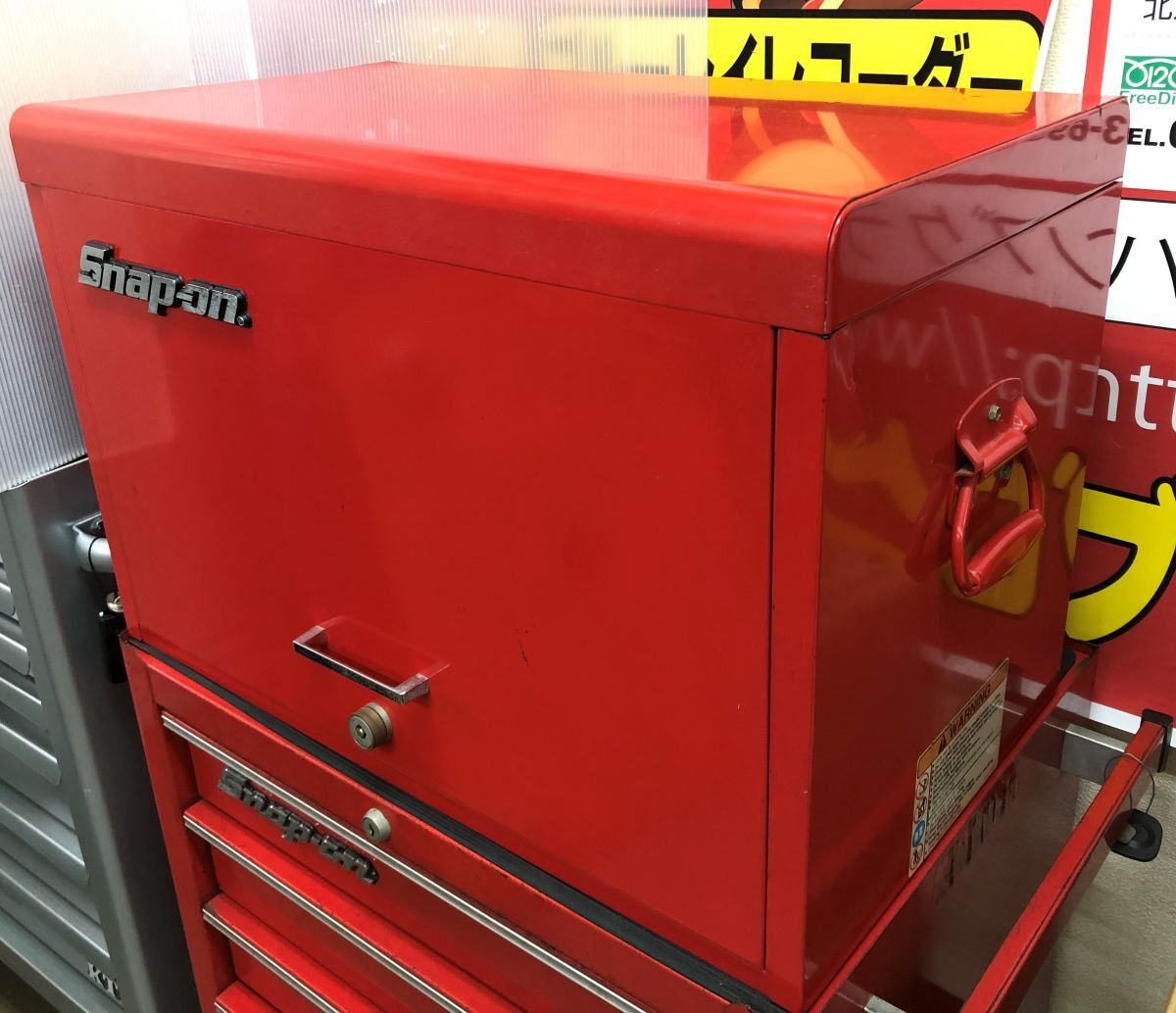 ▼配送不可【引取限定】【博多店】スナップオン　KRA59K　トップチェスト　カギ付き※ヘコミあり【近隣配送(有料)要相談】【中古】