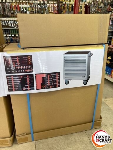 ◇【送料無料】【未使用品】ネプロス キャビネット+ツール77點セット 80.5×78×53.5cm 95kg EZ9L54+EZ0L81【一部地域を除く】【中古】