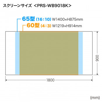 サンワサプライ プロジェクタースクリーン マグネット式 PRS-WB9018K_画像8