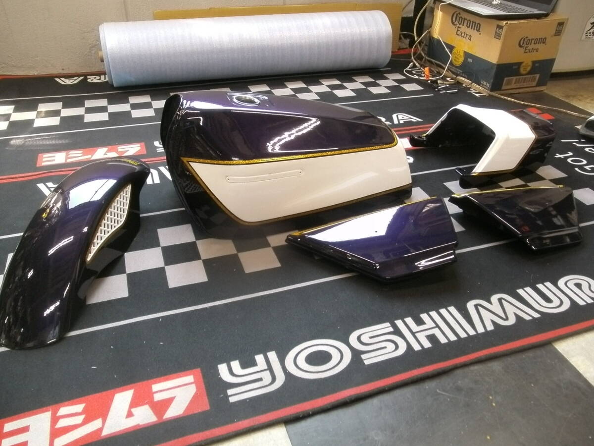 Z400FX Z550FX カスタムペイント 外装セット ほぼNEWペイント Z400FX Z550FX カスタムペイント 外装セット ほぼNEWペイント