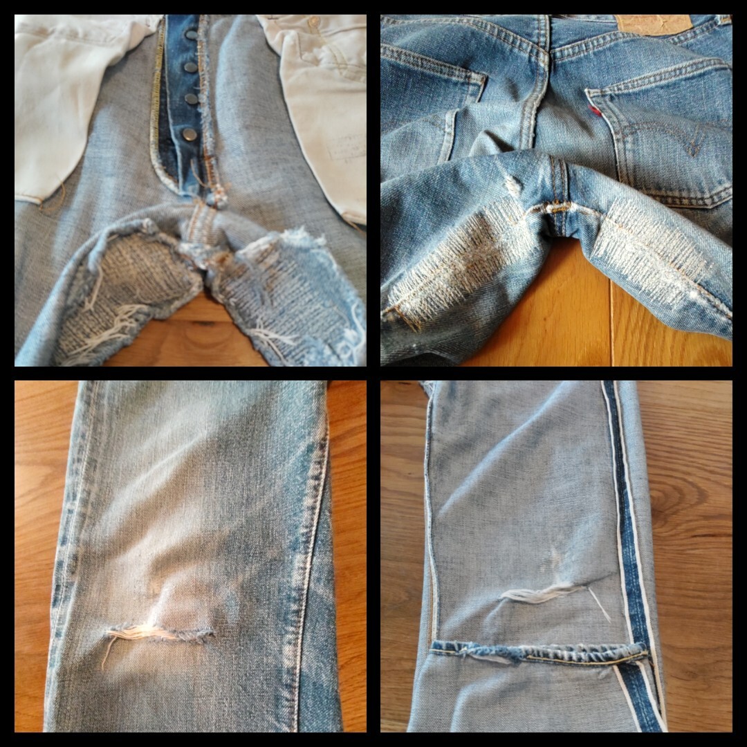 60's 70's LEVI'S リーバイス デニム 501 Big E 刻印6 足長R 不