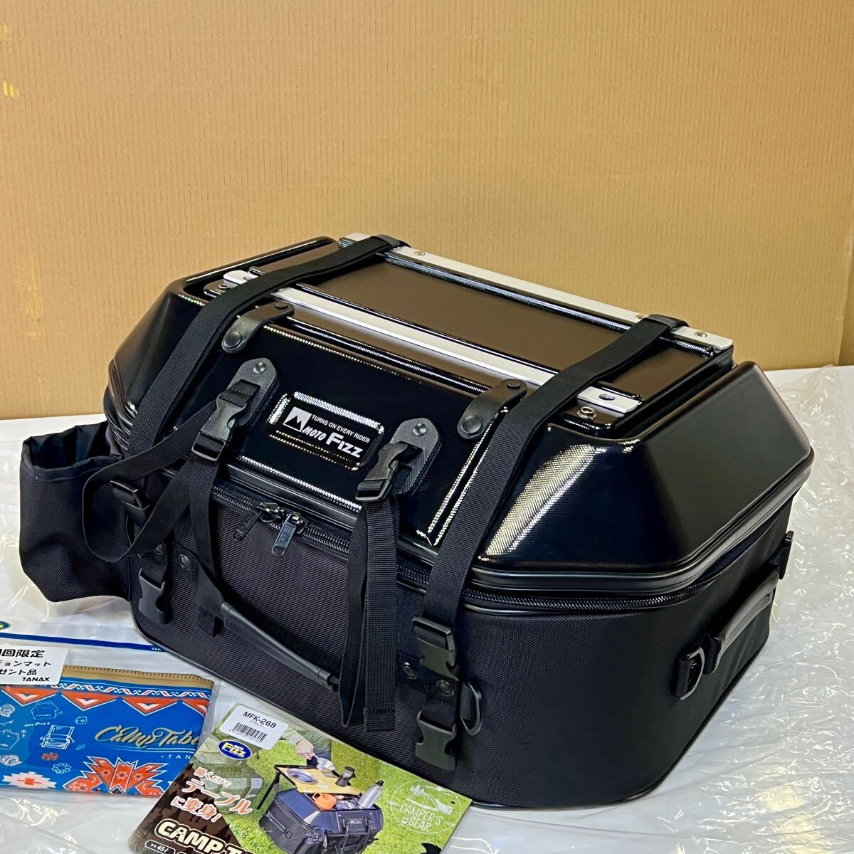 ★TANAX MOTOFIZZ モトフィズ キャンプテーブル付きシートバッグ ブラック MFK-268 未使用品 アウトドア