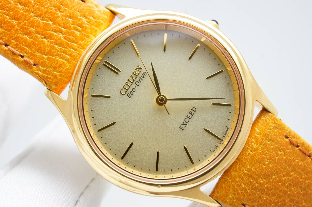 C109○作動良好 未使用ベルト 美品 CITIZEN シチズン EXCEED