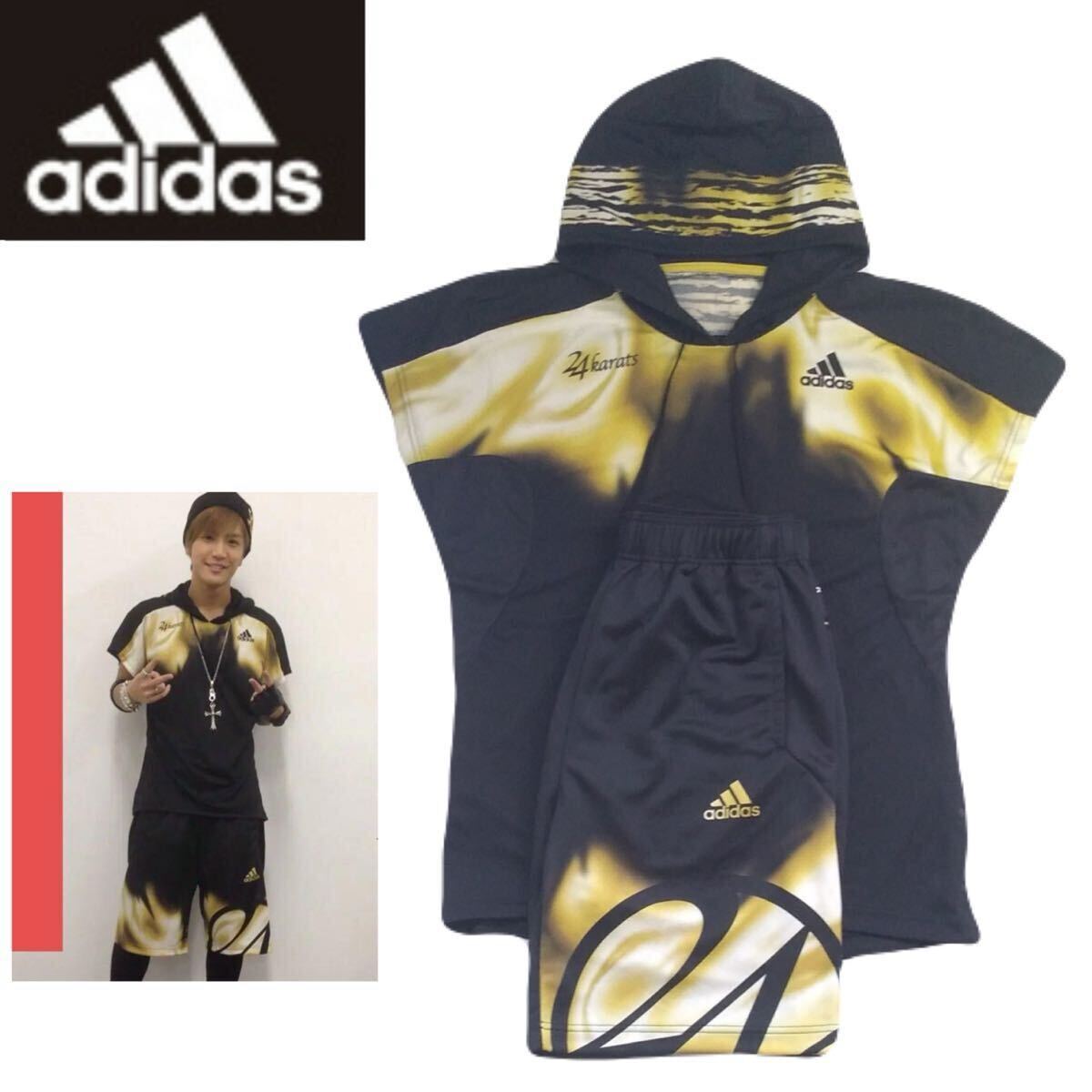 極美 入手困難 adidas × 24karats ストレッチ 半袖ジャージ 上下 極美 入手困難 adidas × 24karats ストレッチ 半袖ジャージ 上下