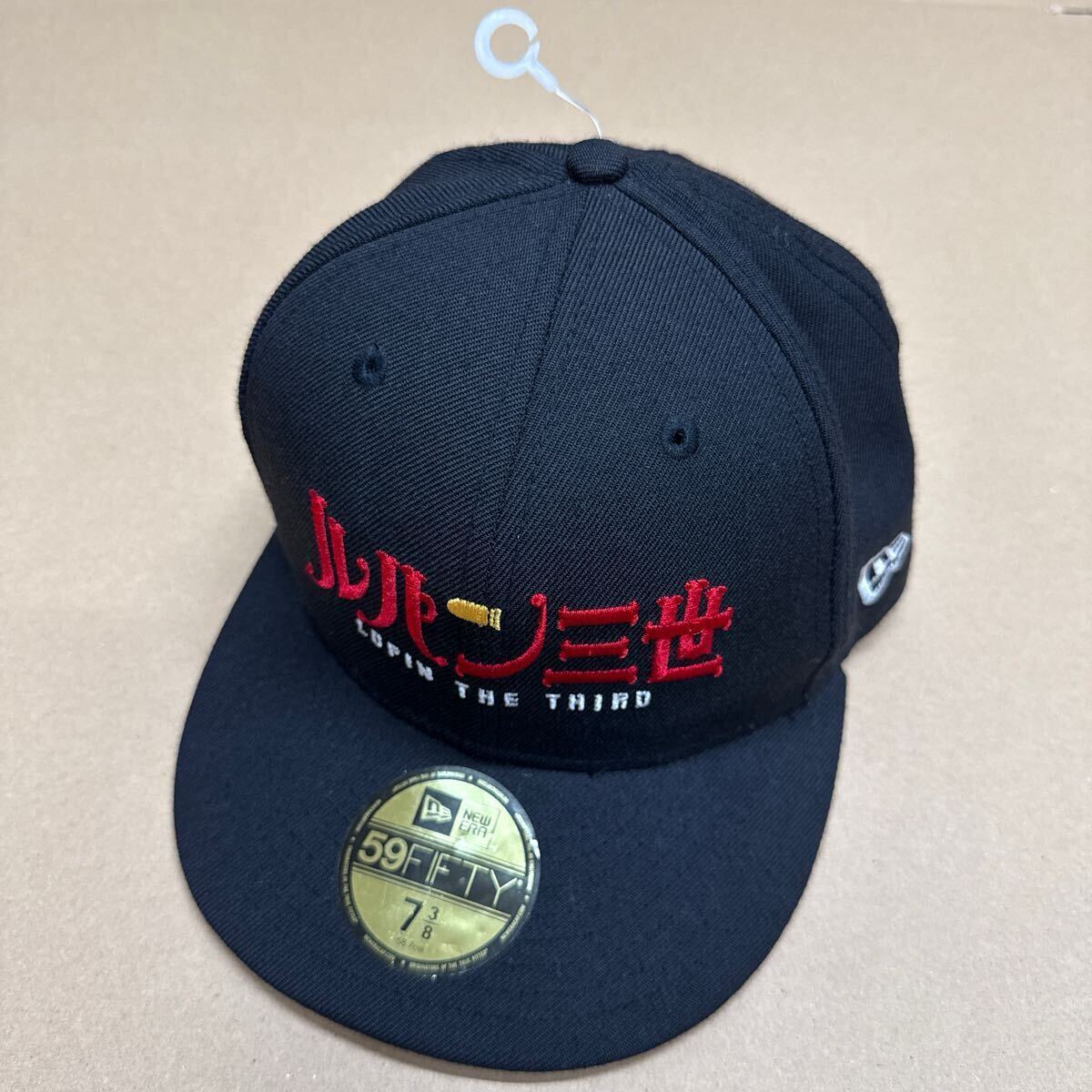 ニューエラ キャップ 帽子 59FIFTY ルパン三世 CAP 刺繍 LOGO ロゴ 58.7㎝ ブラック 黒 LUPIN THE THIRD