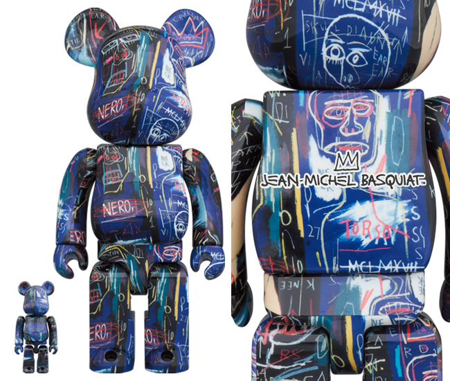 バスキア JEAN-MICHEL BASQUIAT ♯7 100% & 400%ベアブリックセット/未開封