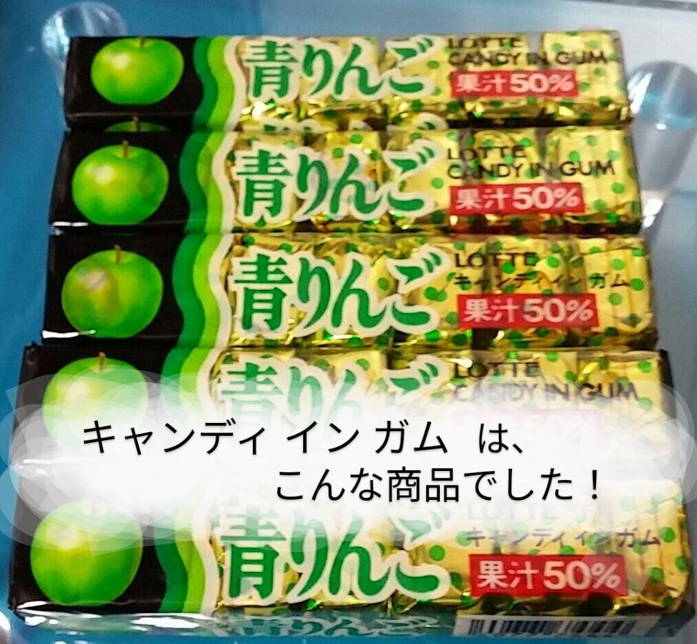 【送料無料 即決】（未使用品）ロッテ キャンディ イン ガム 梅味 1983年 販促品 ビニール袋 / 昭和レトロ 80年代 ショッパー 紙物 お菓子 