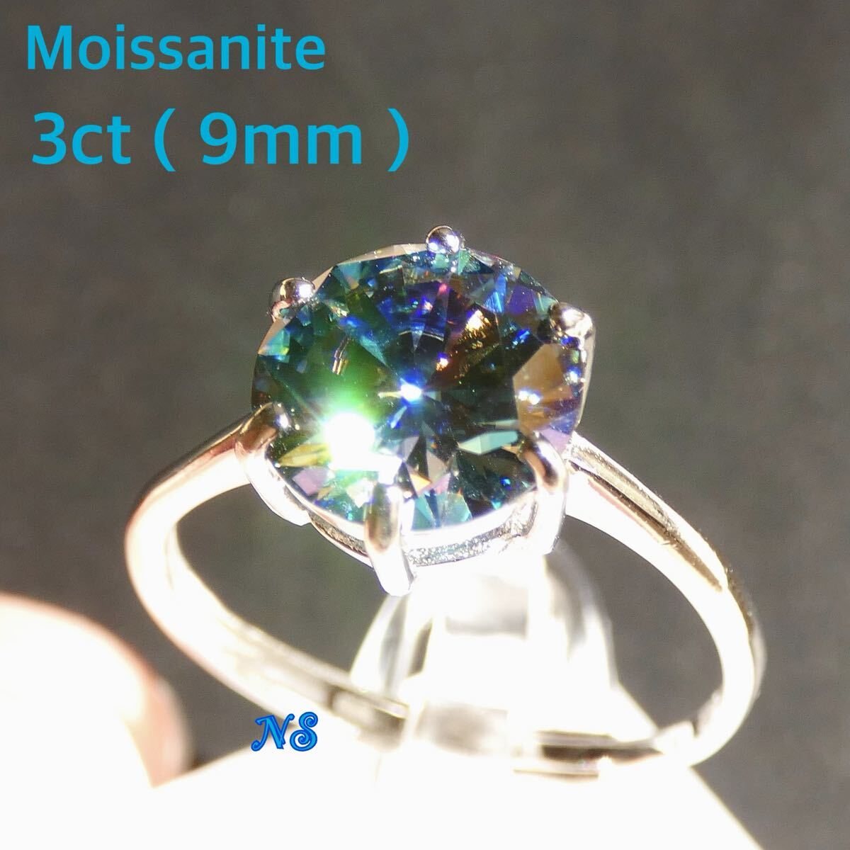 モアサナイト 指輪 3ct ソリティア フリーサイズ ダイヤモンド モアサナイト 指輪 3ct ソリティア フリーサイズ ダイヤモンド
