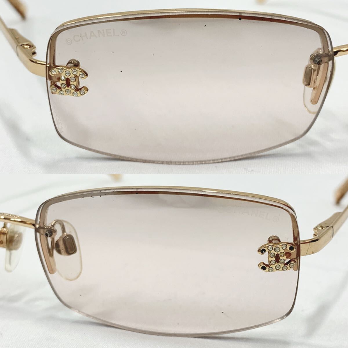 正規品 CHANEL シャネル ココマーク ラインストーン 4093-B
