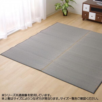 純国産 い草ラグカーペット 『Fソリッド』 グレー 約140×200cm 8213360 /a