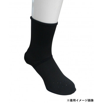 喜多 防寒　ミドル　インナーソックス　滑り止め付 LL(27.0～28.0cm) ブラック No9860 /a