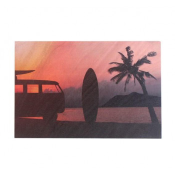 ウッデン アートピクチャーL SUNSET BEACH DE053240 /a