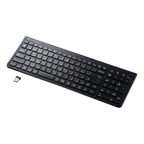 まとめ得 サンワサプライ ワイヤレススリムキーボード テンキー付き ブラック SKB-WL31BK x [2個] /l