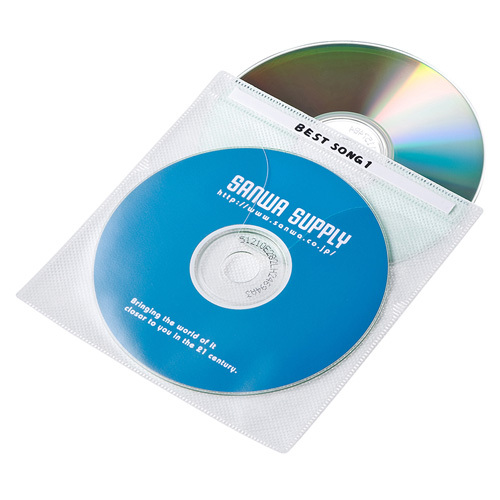 まとめ得  サンワサプライ DVD・CD不織布ケース(ホワイト) FCD-FN50WNX5 x [2個] /l