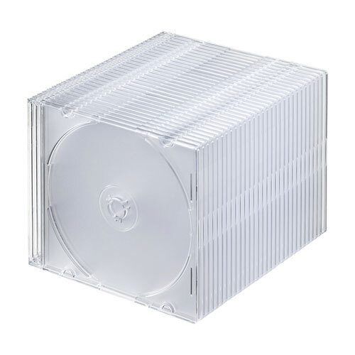 サンワサプライ Blu-ray・DVD・CDケース(スリムタイプ・30枚セット・クリア) FCD-PU30CLNX5 /l