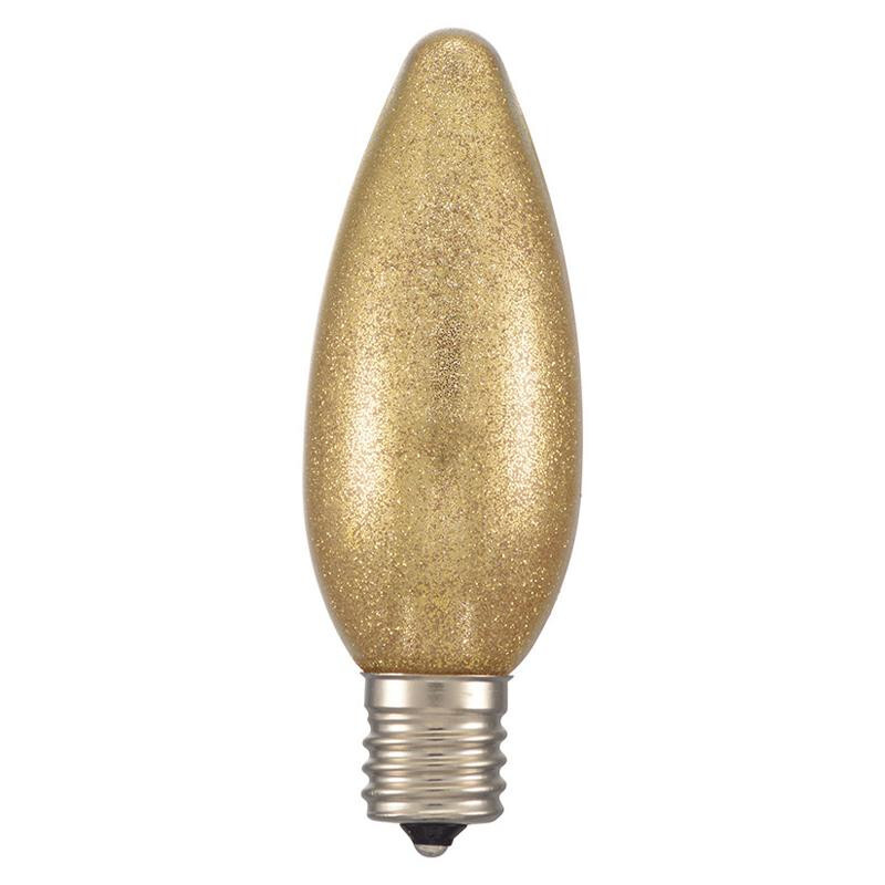まとめ得 OHM LEDシャンデリア形装飾用/C32/E17/1.2W/35lm/金(電球)色 LDC1L-G-E17 13G x [2個] /a
