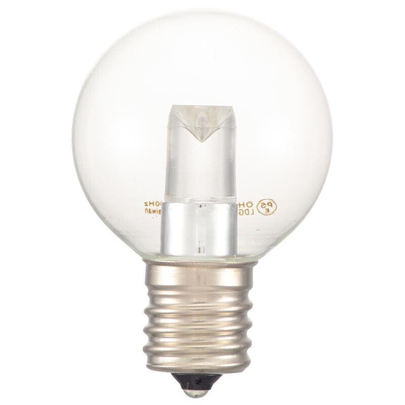 まとめ得 OHM LEDミニボール球装飾用 G40/E17/1.2W/60lm/クリア昼白色 LDG1N-H-E17 13C x [2個] /a