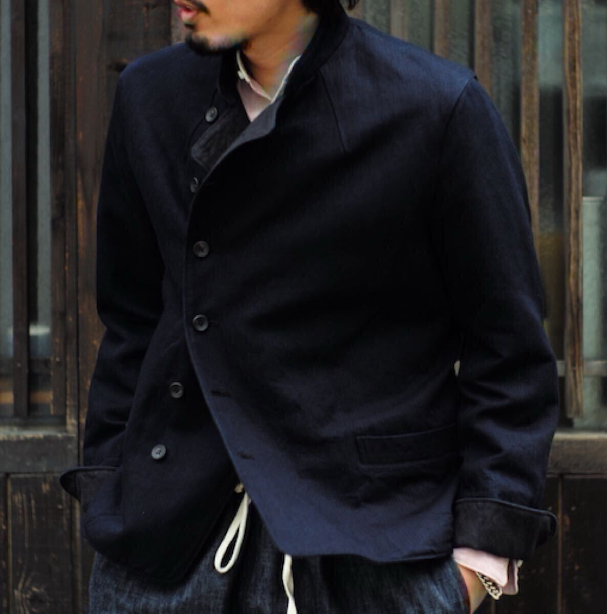 neo【サイズ7】sus-sous コックジャケット インディゴ 22ss sus-sous jacket, cooks Indigo 7 コックジャケット