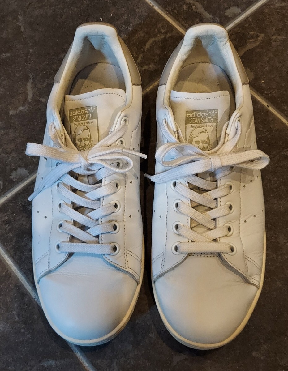  быстрое решение * ограничение / Adidas / Stansmith / белый / серый /adidas/STAN SMITH/ кожа /26.5cm/ super Star / Nike / New balance / Converse 