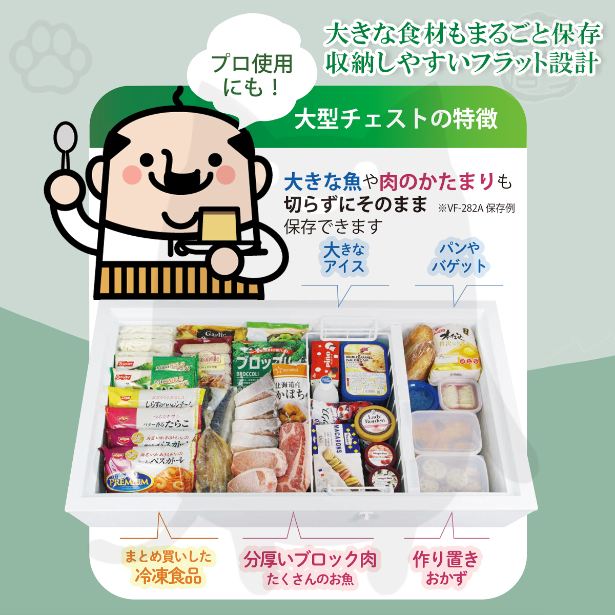 VF-362A рефрижератор держатель три tsu звезда торговля excellence грудь type внутри стена усиленный модель для бизнеса ширина 1260× глубина 695× высота 850mm 100V 362L -20*C и меньше 