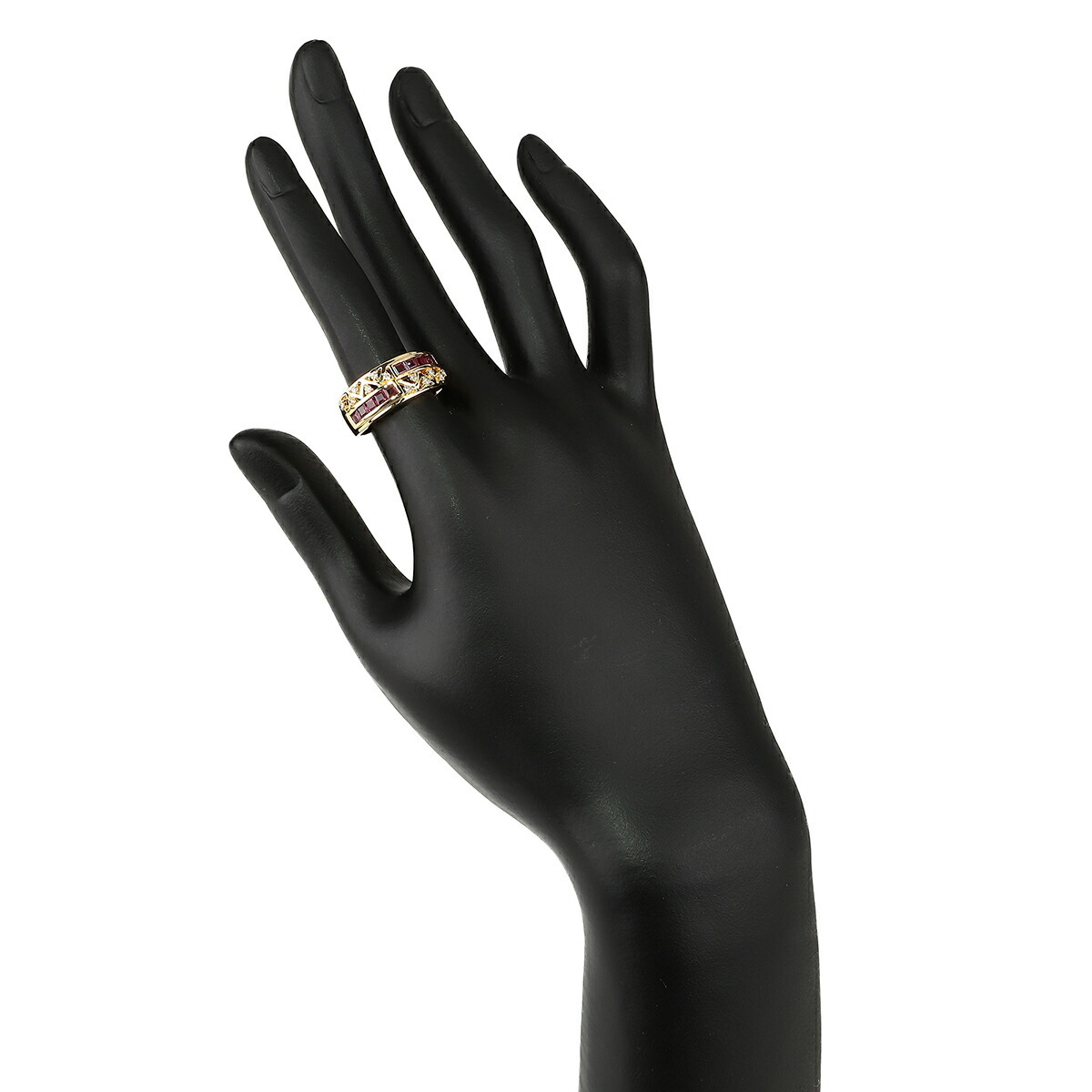 リング 指輪 ルビー 0.94ct ダイヤモンド K18 13號 中古 プレラブド 返品OK