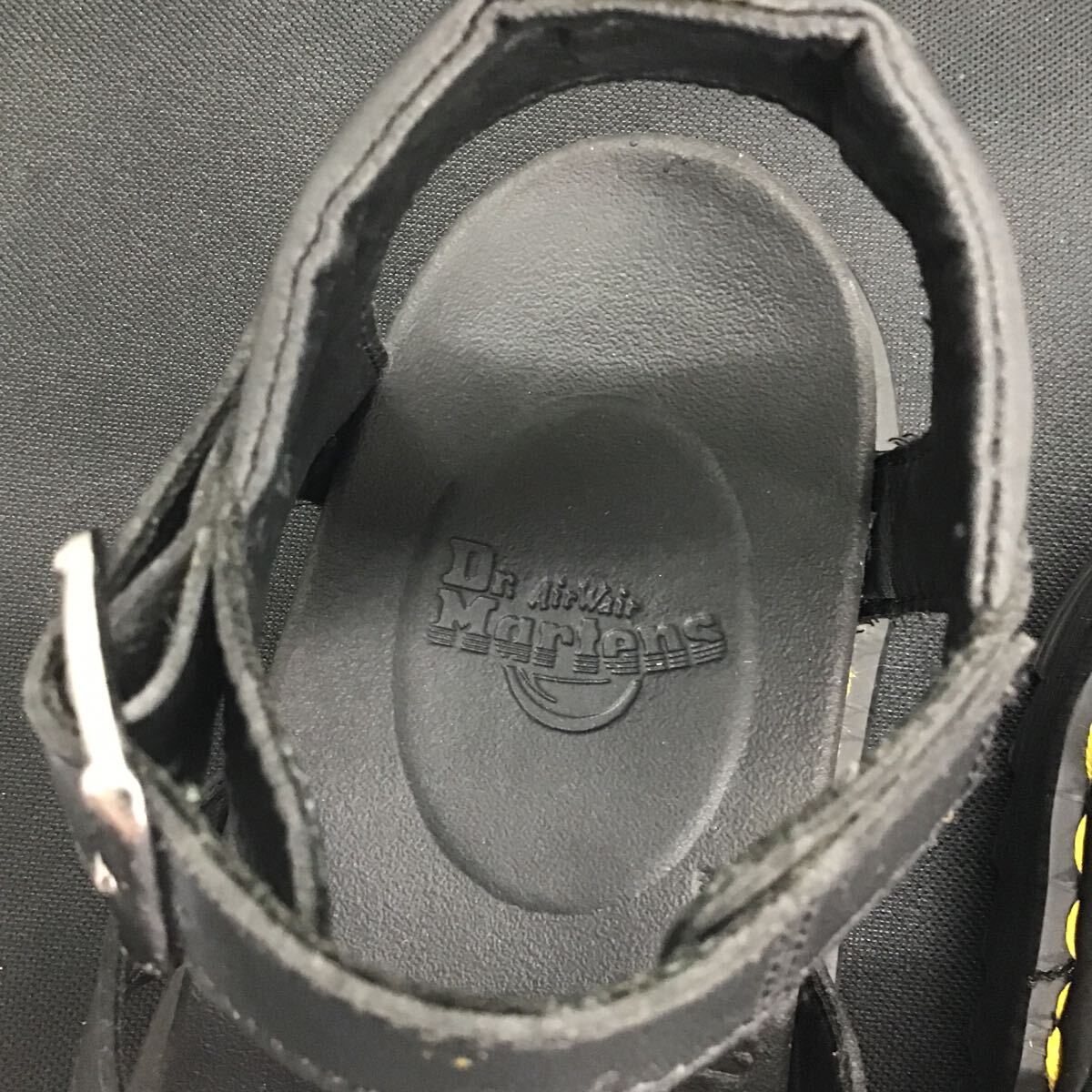 DR.MARTENS Dr. Martens женский VEGAN BLAIREb редкость ремешок сандалии черный UK6 25cm степень 