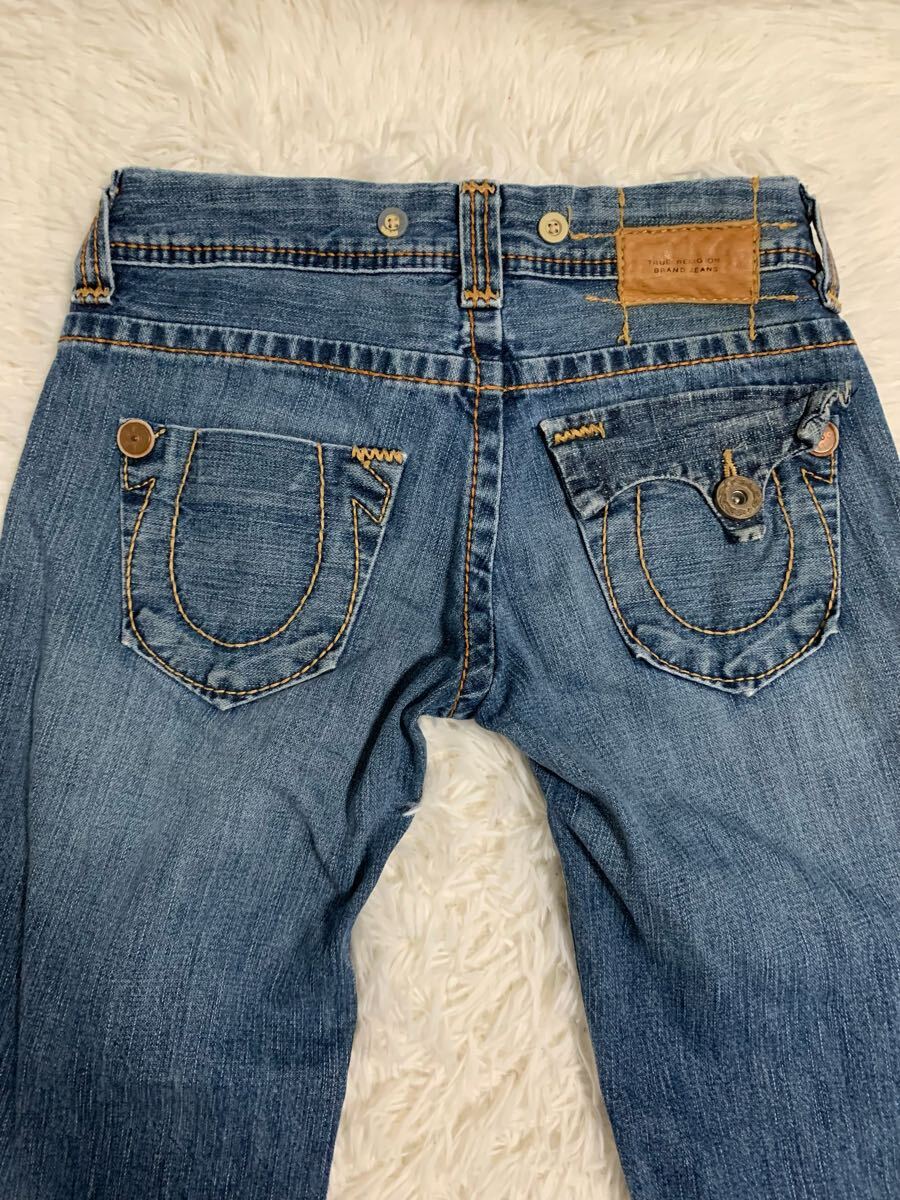 TRUE RELIGION トゥルーレリジョン　デニム　ジーンズ　フレア　ローライズ　USA制　レディース　インディゴ　W26
