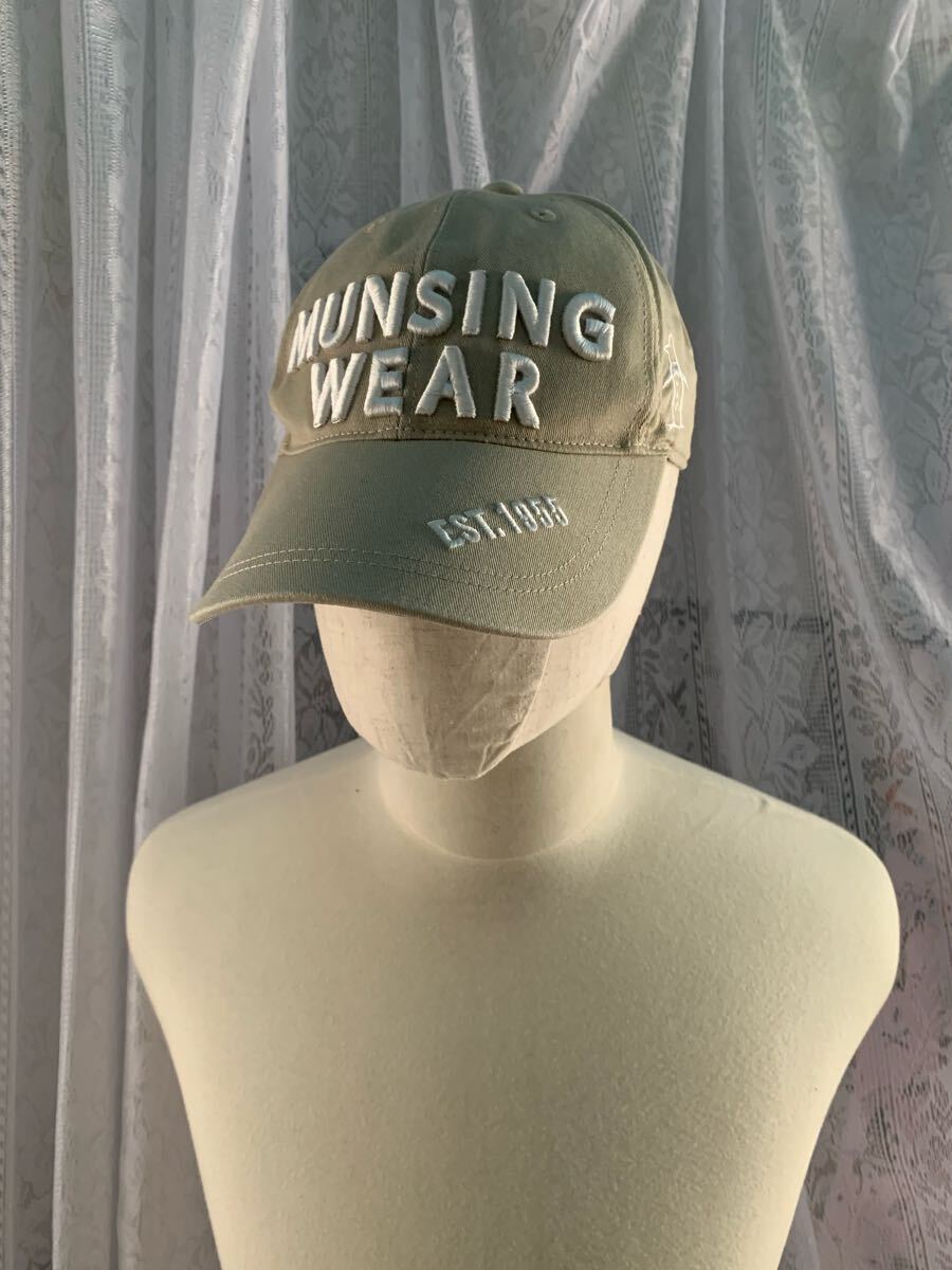 Munsingwear マンシングウェア　GOLFキャップ　刺繍ロゴ　ベージュ　56?60㎝