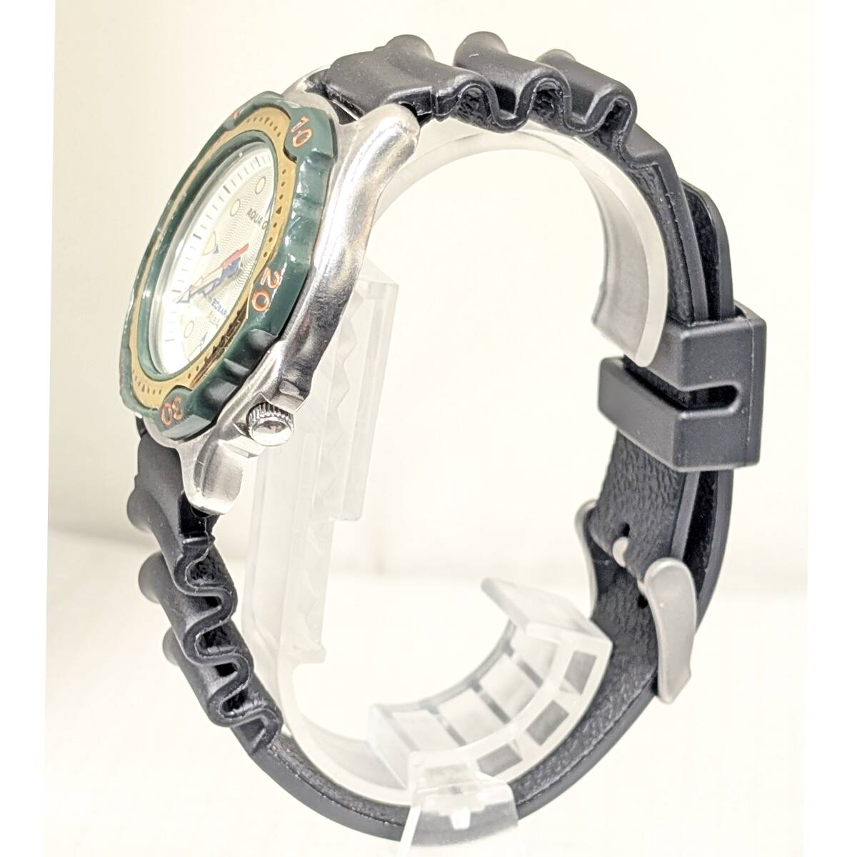 セイコー ALBA　AQUA GEAR　メンズ 電池ベルト交換済み稼働品 B-95