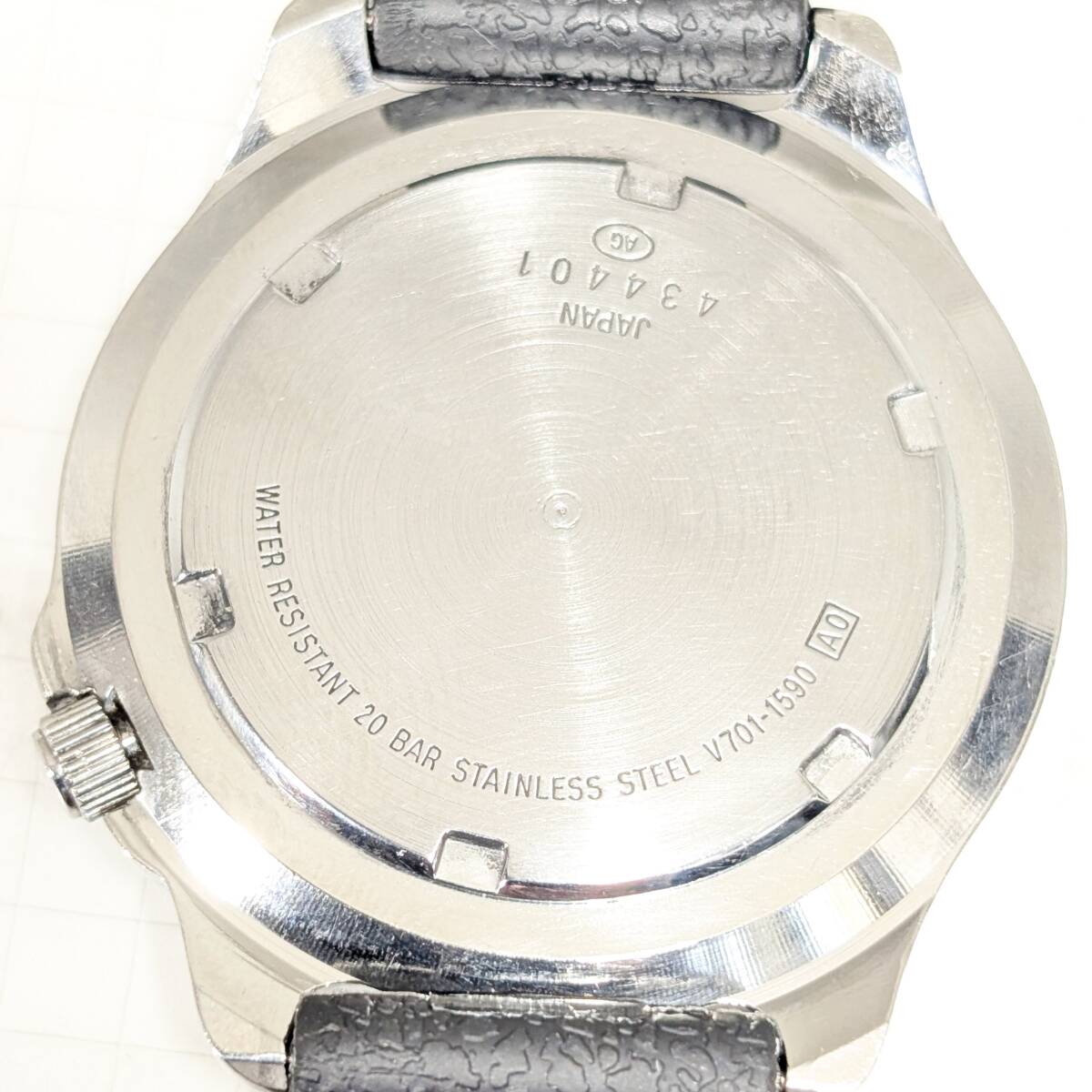 セイコー ALBA　AQUA GEAR　メンズ 電池ベルト交換済み稼働品 B-95