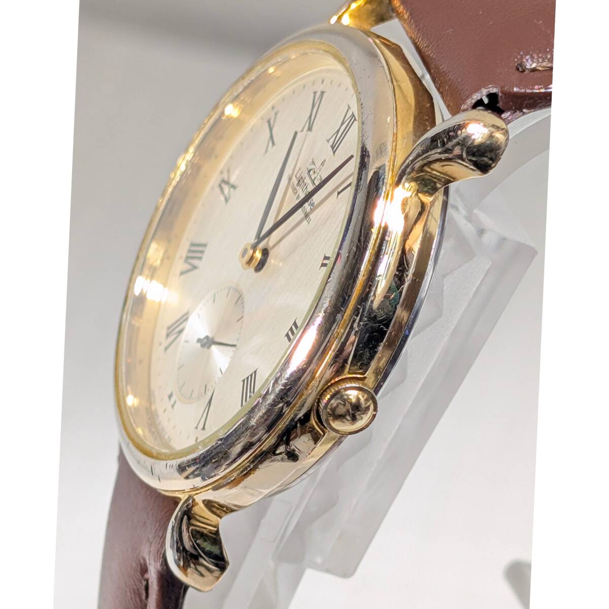 シチズン Lighthouse スモールセコンド メンズ 電池交ベルト換済み稼働品 C-98_画像3