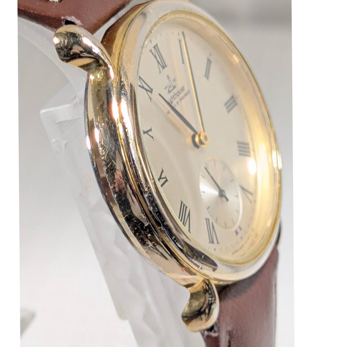 シチズン Lighthouse スモールセコンド メンズ 電池交ベルト換済み稼働品 C-98_画像5