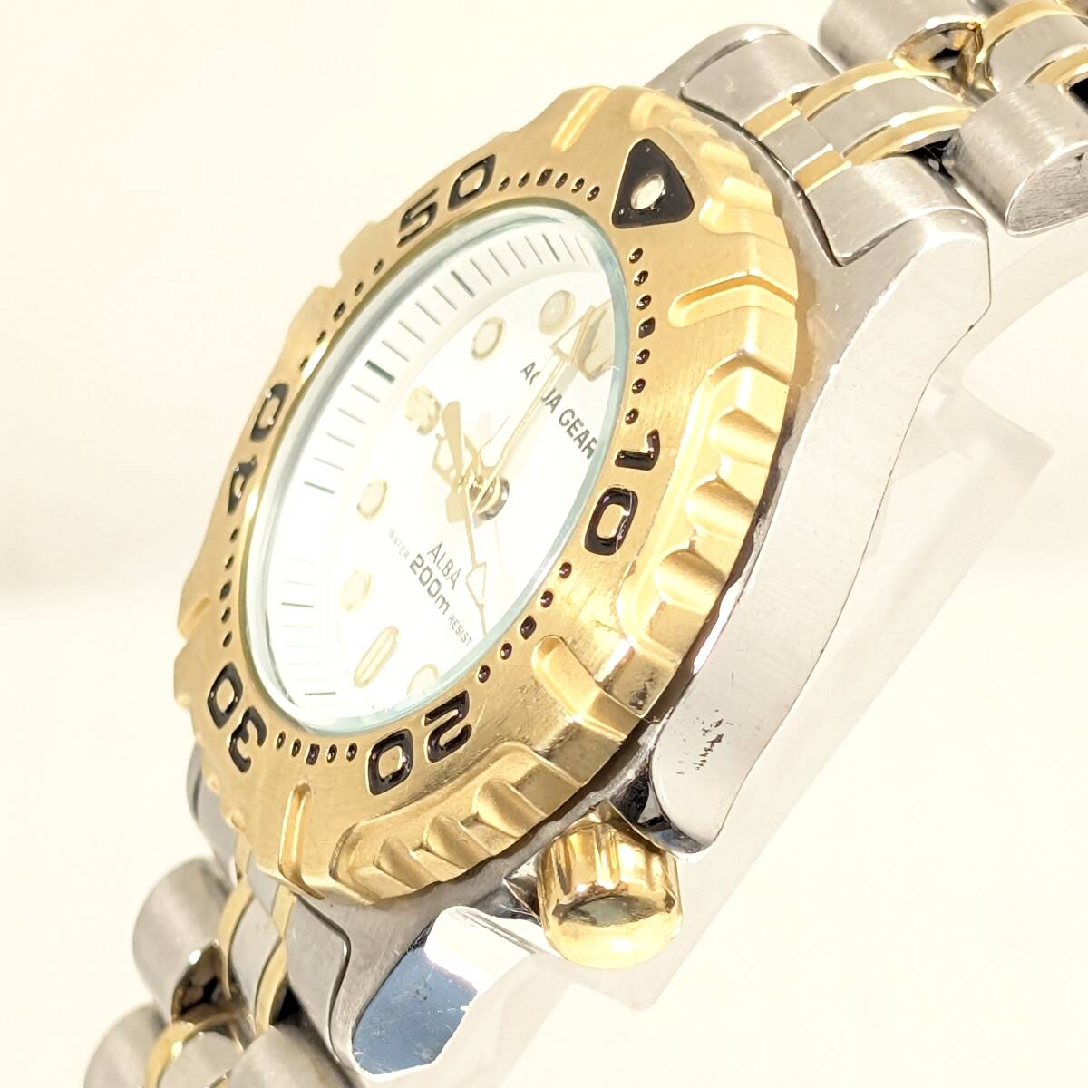 セイコー ALBA　AQUA GEAR レディース 電池交換済み稼働品 F-97