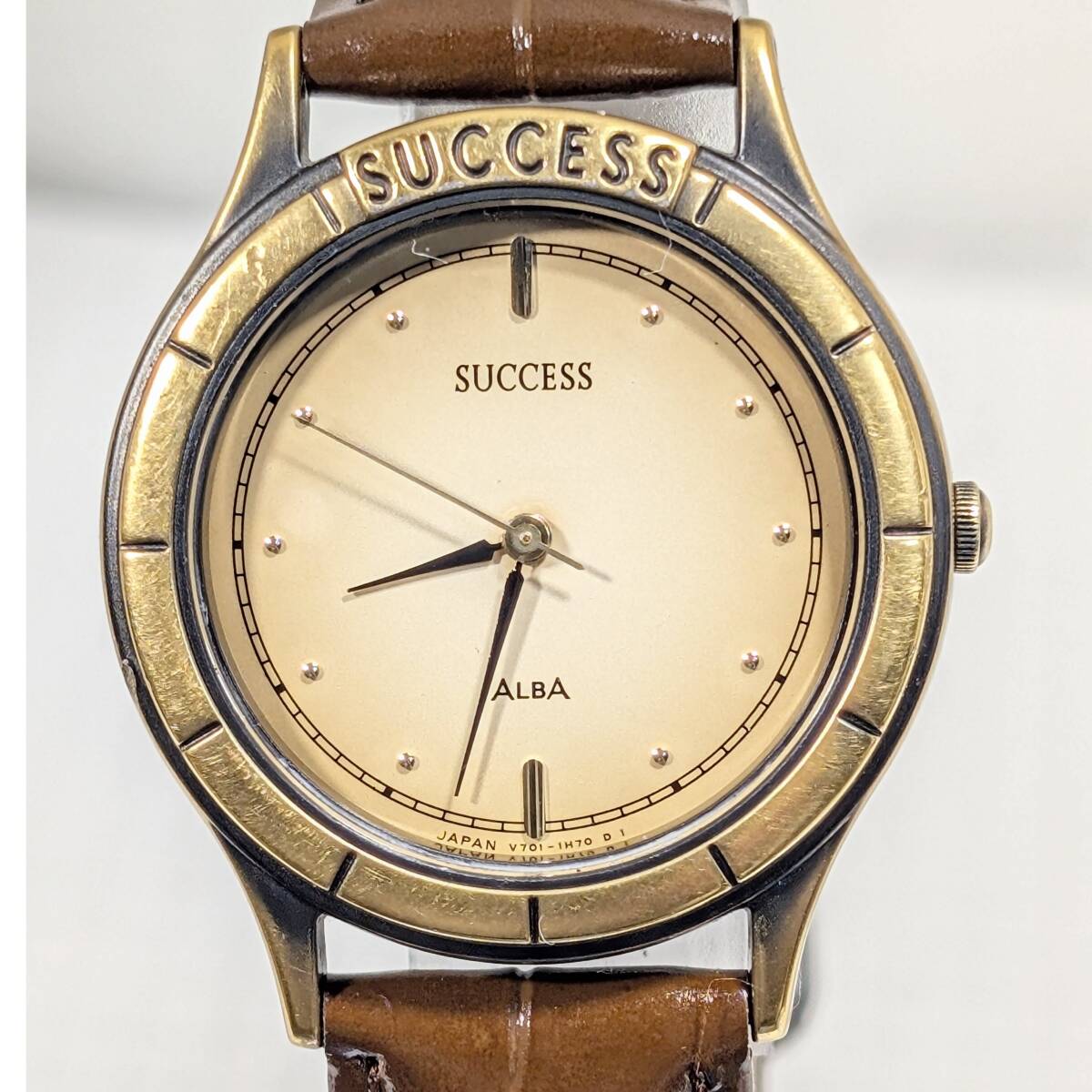 セイコー ALBA　SUCCESS メンズ 電池ベルト交換済み稼働品 G-91