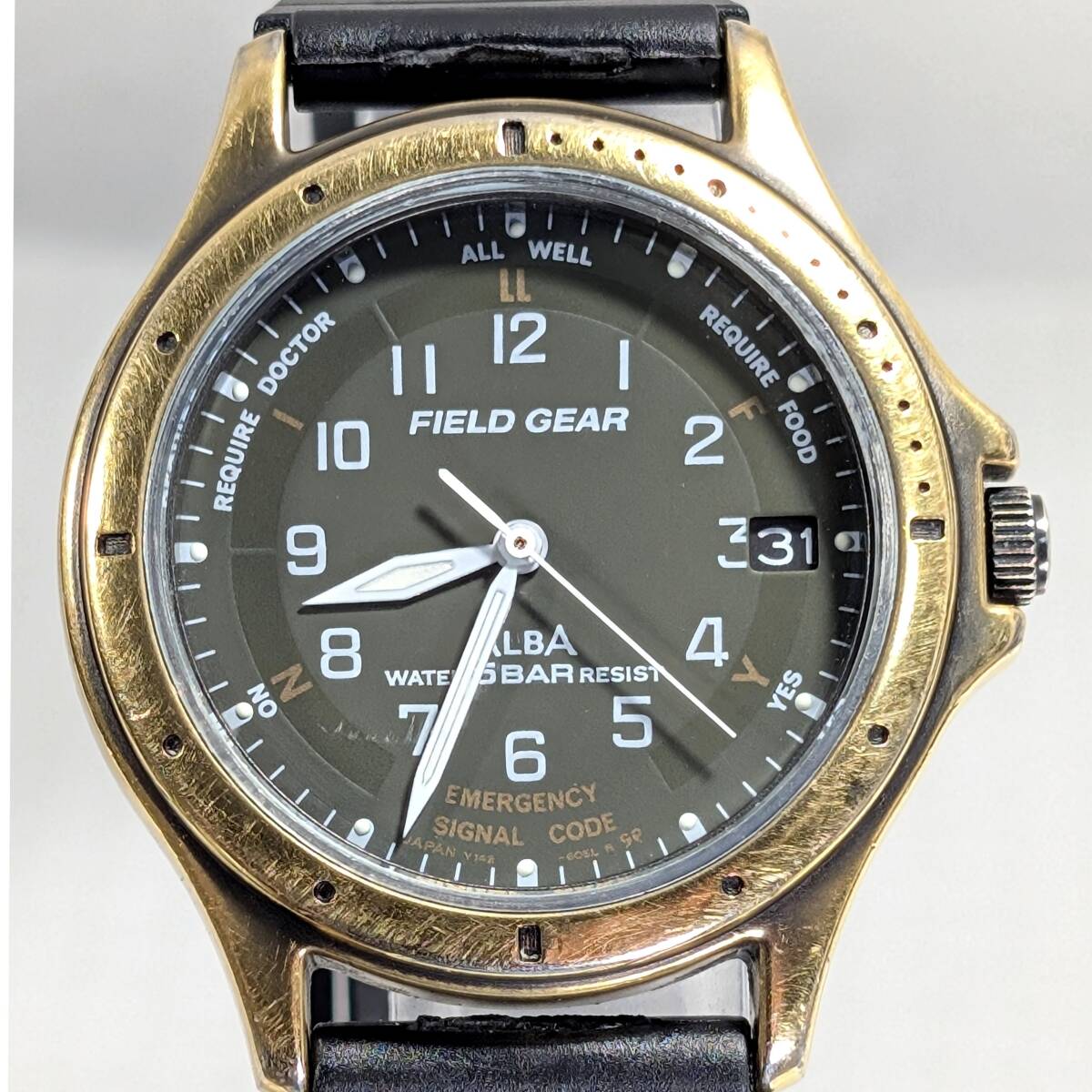 セイコー ALBA FIELD GEAR メンズ 電池ベルト交換済み稼働品 H-97