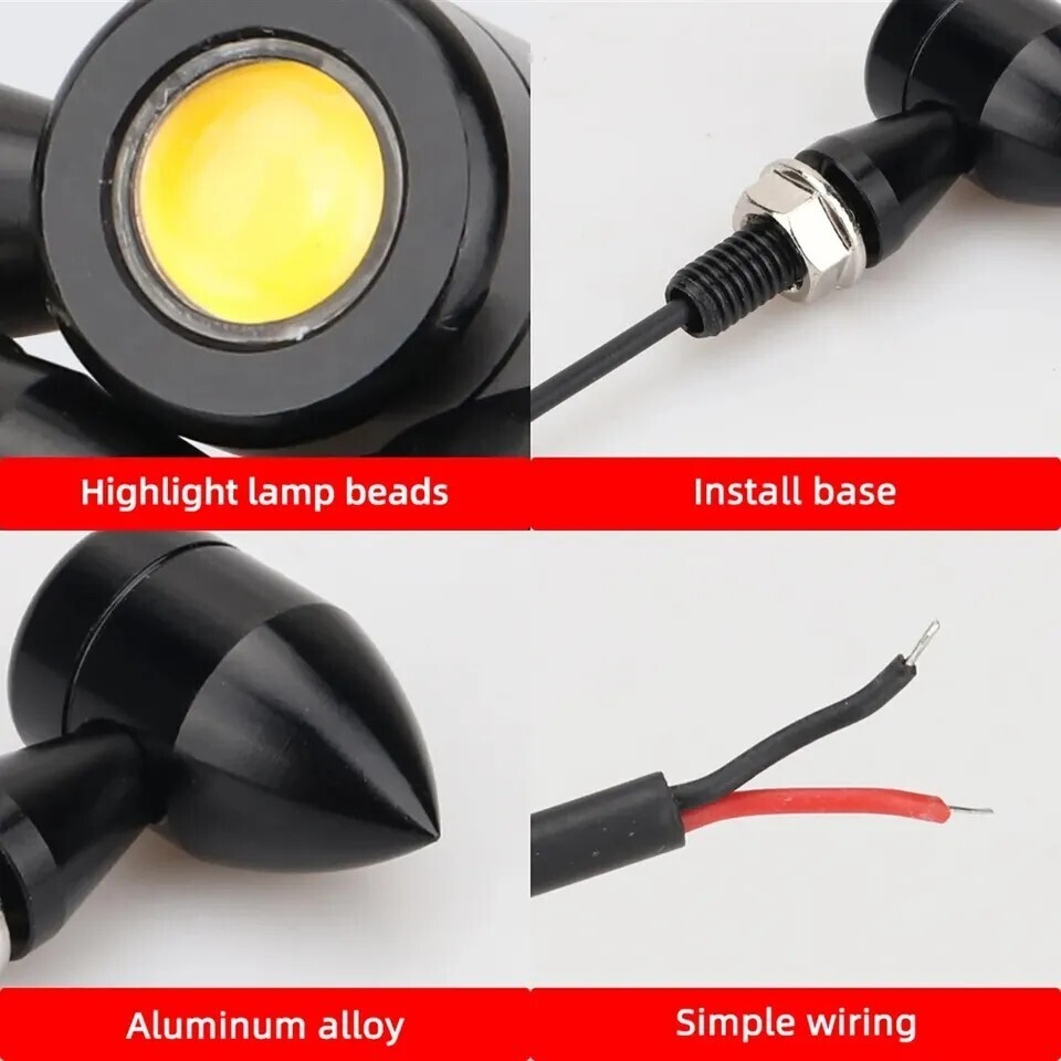  мотоцикл LED Mini указатель поворота универсальный маленький размер ba let указатель поворота 4 шт ②