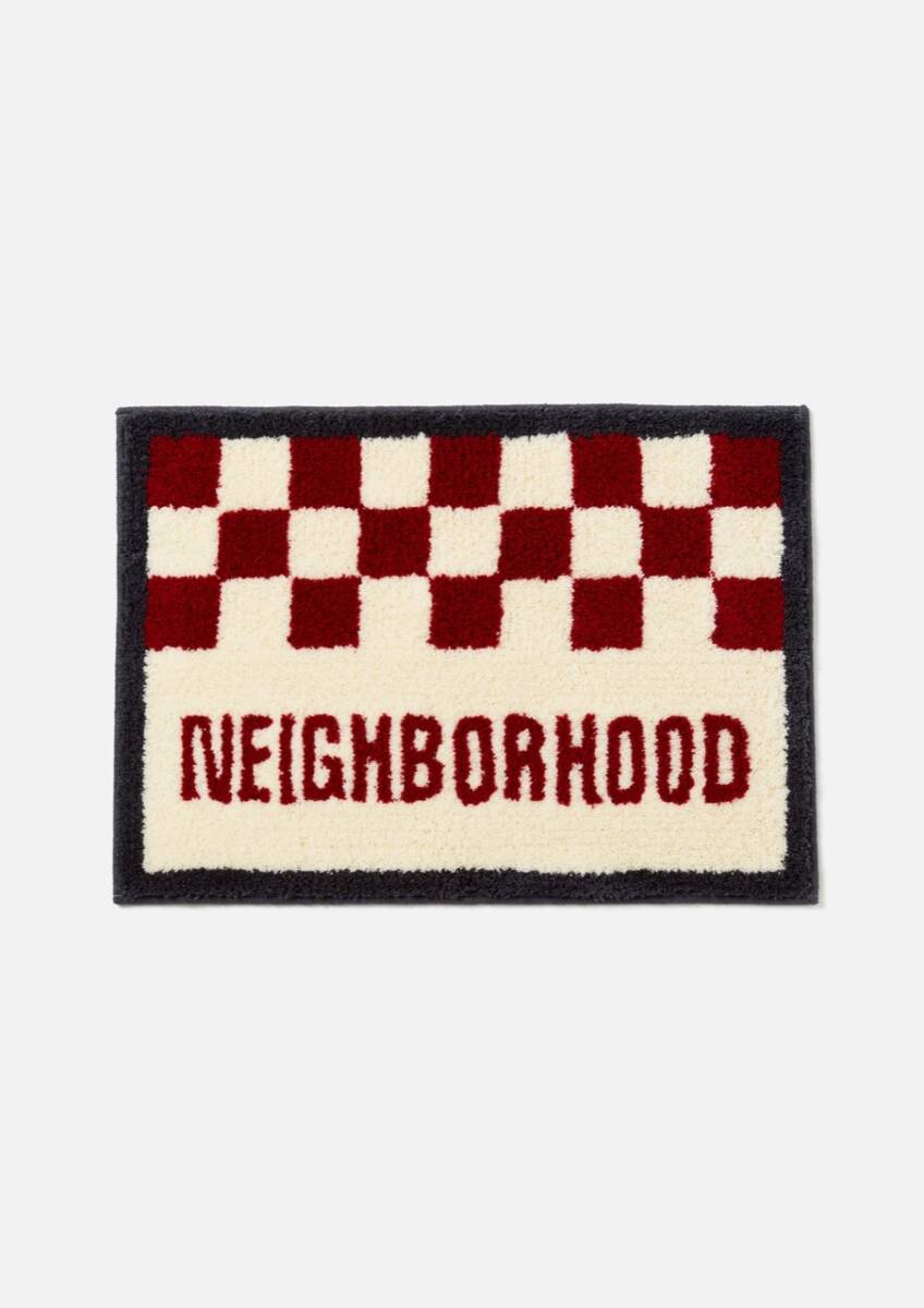 未使用 24AW ネイバーフッド x GALLERY1950 . CHECKER RUG MAT 赤　NEIGHBORHOOD G1950 ラグマット