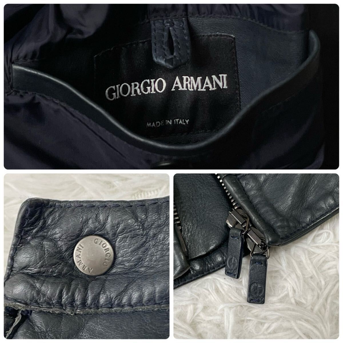 最高峰】レザータグ XL ジョルジオ アルマーニ GIORGIO ARMANI 最高峰】レザータグ XL ジョルジオ アルマーニ GIORGIO ARMANI