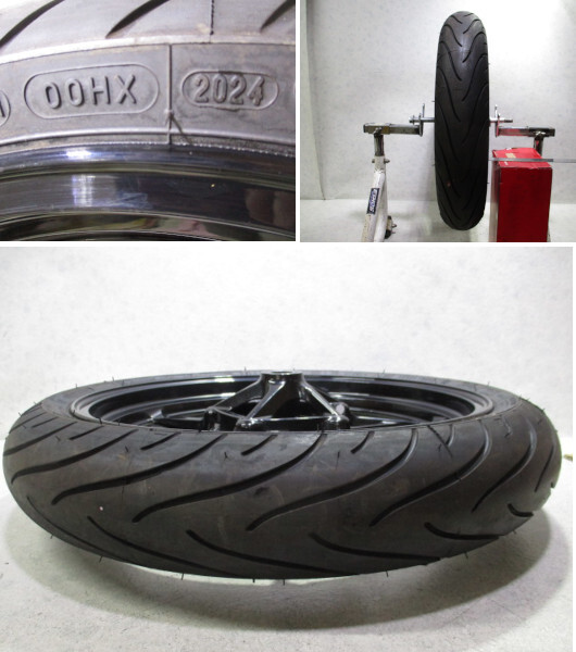 5★NINJA400.NINJA250用フロントホイール324　純正.めくれ無(wú).’18年～.EX400G.EX250P.EX400L.EX250Y.タイヤ’24年制.MICHELIN.