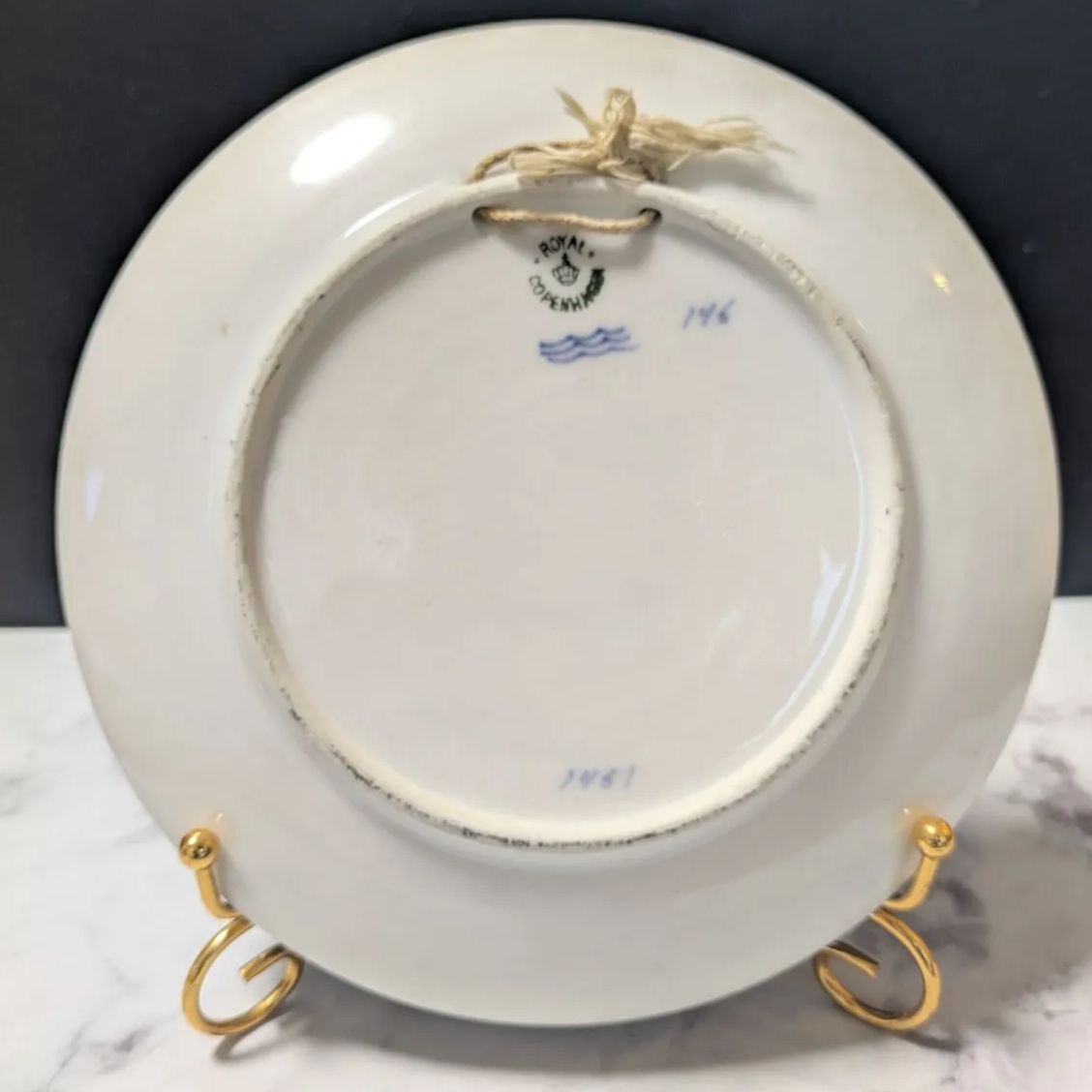  немецкий язык Royal Copenhagen year plate 1917 год античный снят с производства Copen - -gen. спаситель ... . античный 1 класса товар фарфор 