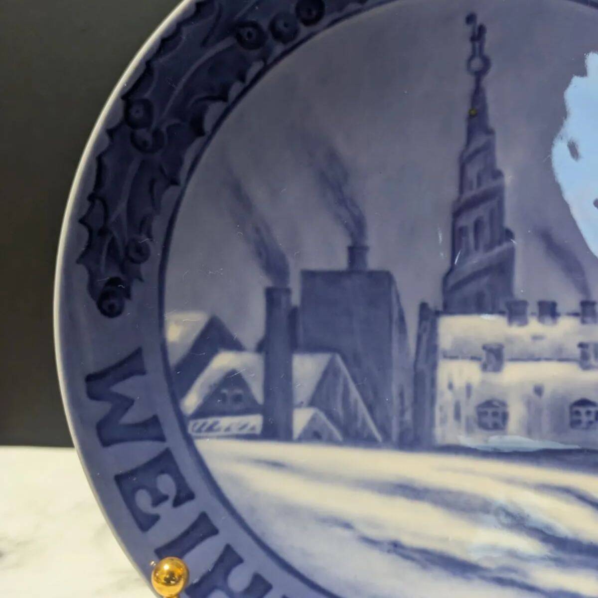  немецкий язык Royal Copenhagen year plate 1917 год античный снят с производства Copen - -gen. спаситель ... . античный 1 класса товар фарфор 