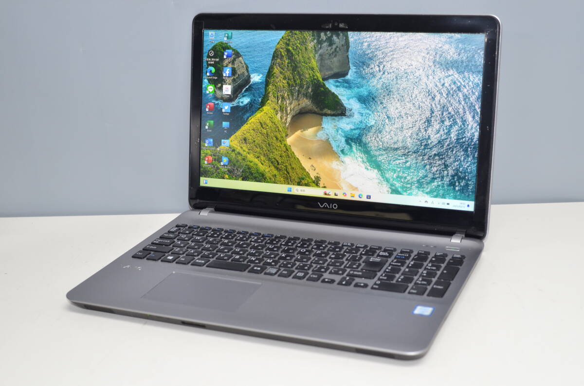 中古良品ノートパソコン SONY VJS151C11N Windows11+office 爆速SSD480GB core i7-6700HQ/メモリ8GB/15.6インチ/WEBカメラ/ブルーレイ搭載