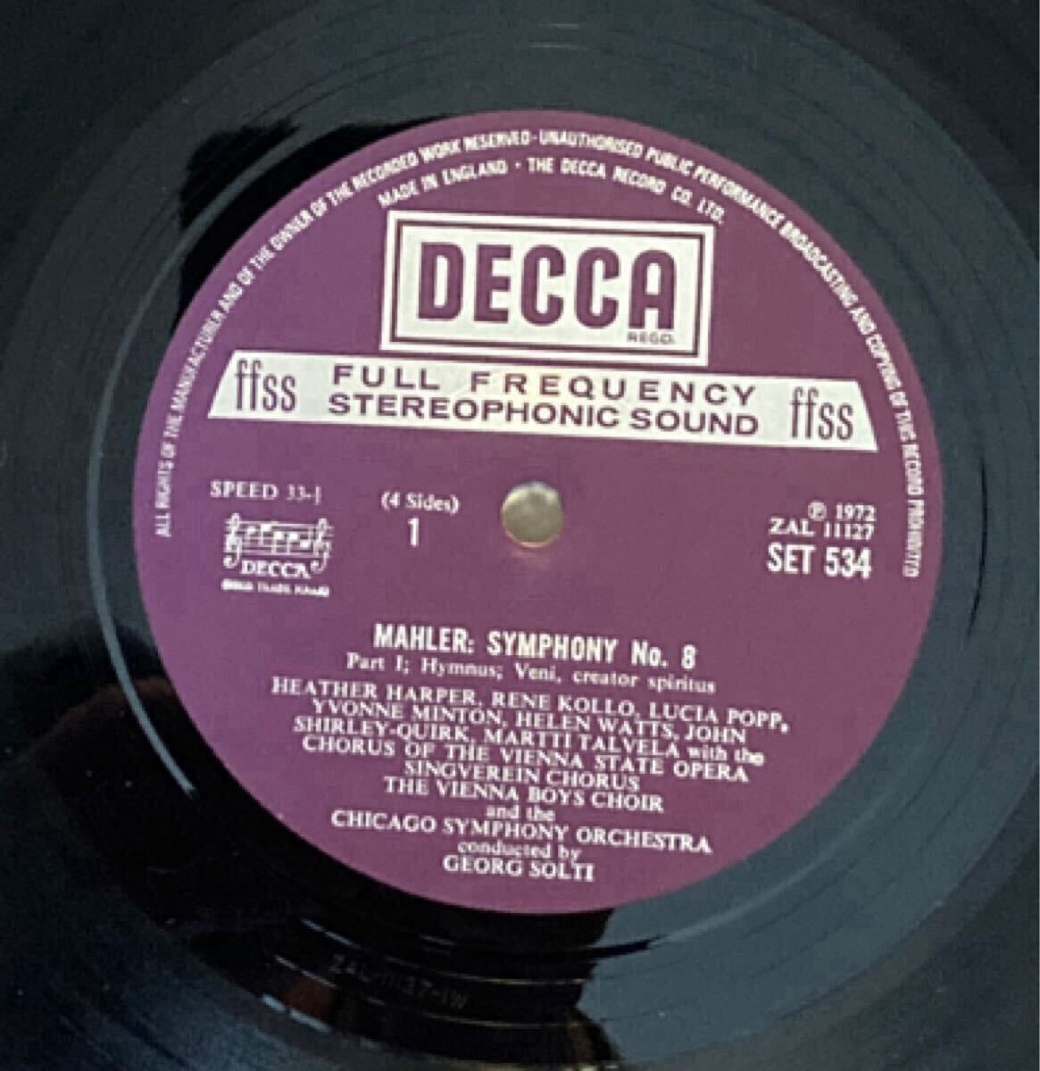  Британия DECCA super превосходящий запись shoruti/ma-la-: симфония no. 8 номер [ один тысяч человек. симфония ] 2LP