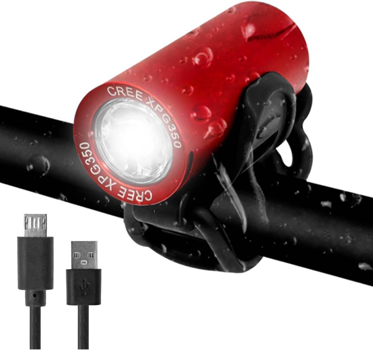 GORIX(ゴリックス) ヘッドライト 自転車ライト usb充電 防水 LEDライト明るい (GX-FL1579) 盗難防止 サイ