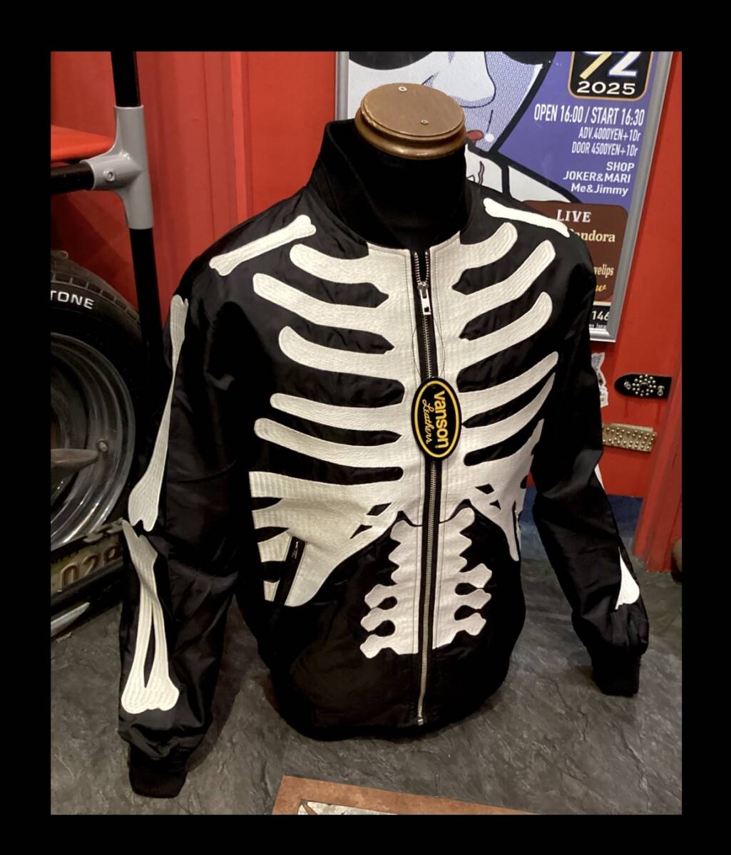  Vanson * новый товар *2502* жакет [L size] Skull *NVJK-2502* Biker * череп *ne балка ma Индия *VANSON* american длинный li балка 55