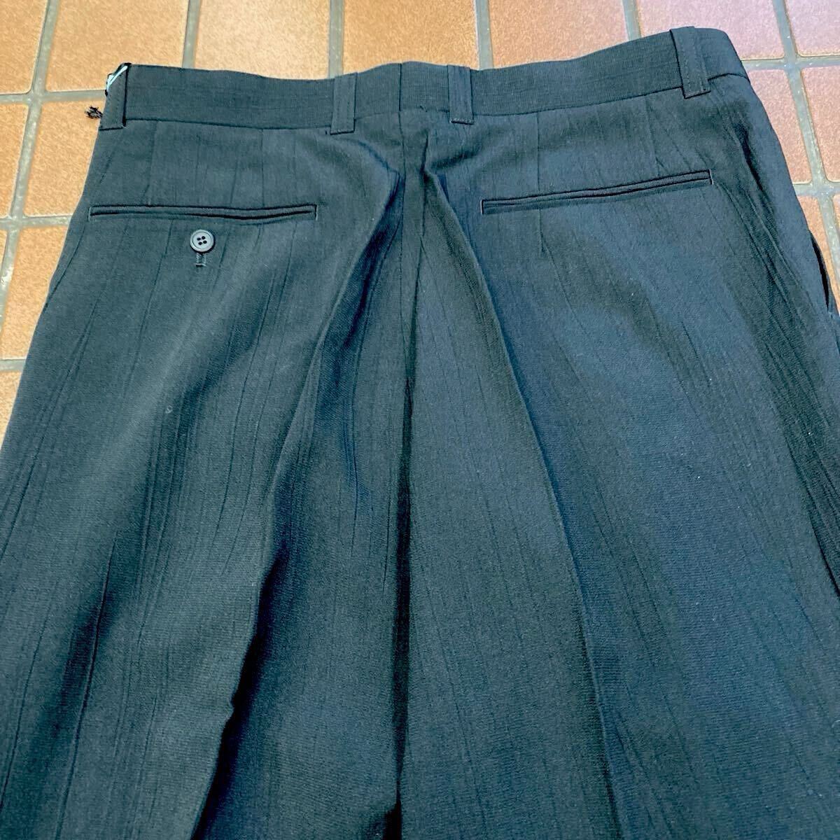 ｛新品｝前ループがオシャレなパンツ ビジネス カジュアル ゴルフ スラックス サイズ 88cm 2タック 吸汗帯電防止 丸洗いOK ブラック 楊柳_画像8