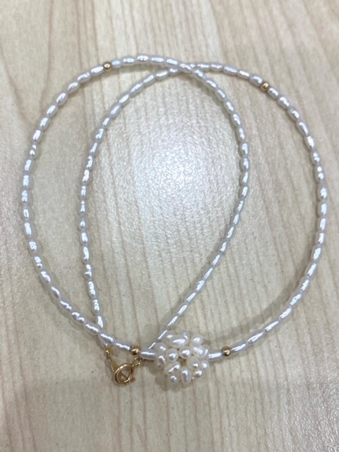 パール ネックレス K18 18金 14K 刻印 ゴールド パール 真珠 アクセサリー 総重量3.9g と 3.7ｇパールネックレス 真珠ネックレス