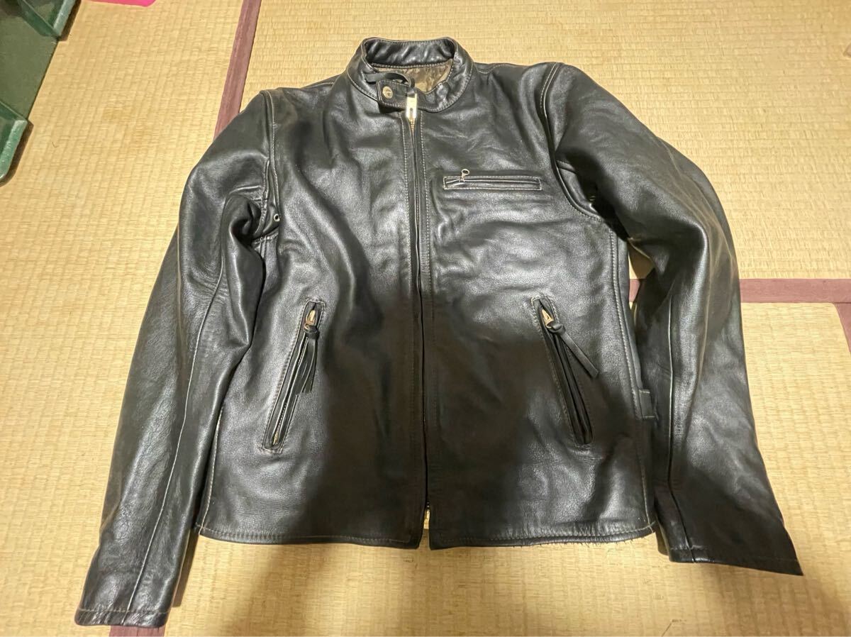  Kadoya KADOYA. кожаная куртка Single Rider's LL размер R.3/16