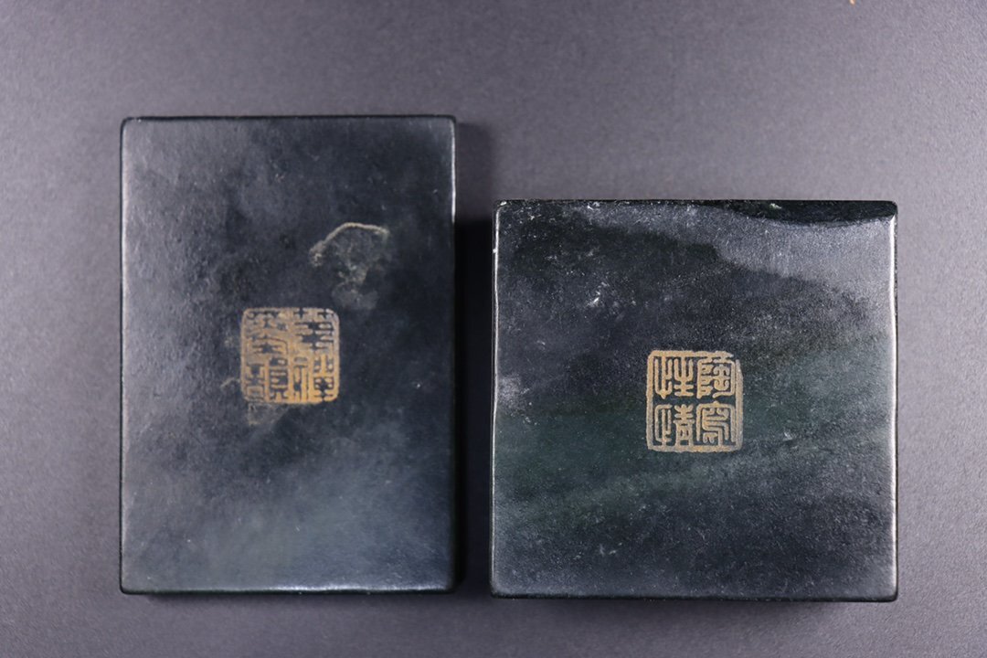 安】清時代 和田玉 碧玉 印章 文房用具セット 9点 共箱 極細工 安】清時代 和田玉 碧玉 印章 文房用具セット 9点 共箱 極細工