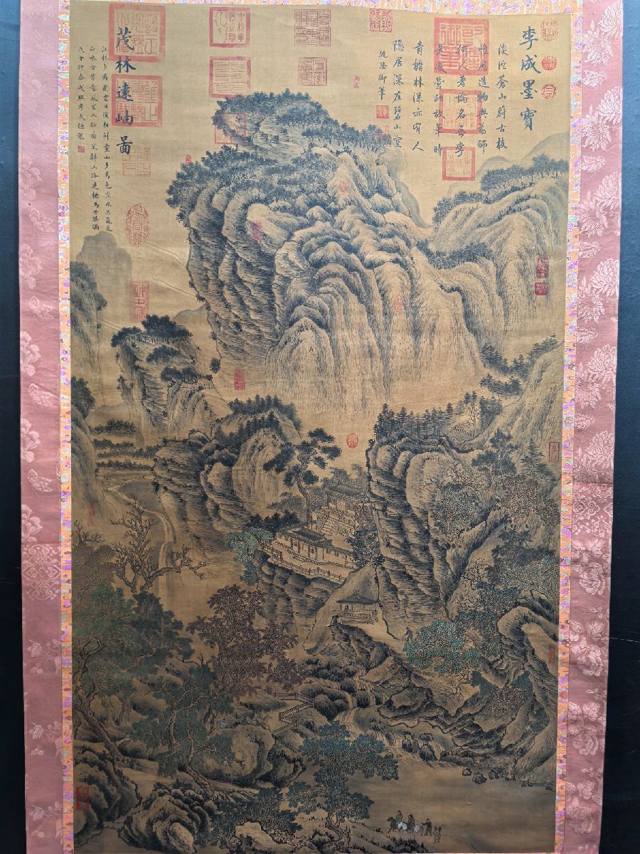 中国掛軸 肉筆保証 青苑☆H952真筆 中国書画 宋張思恭 嬰戯図 絹本 鏡片 肉筆保証25